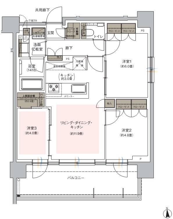 ウィルローズ自由が丘 間取り B type