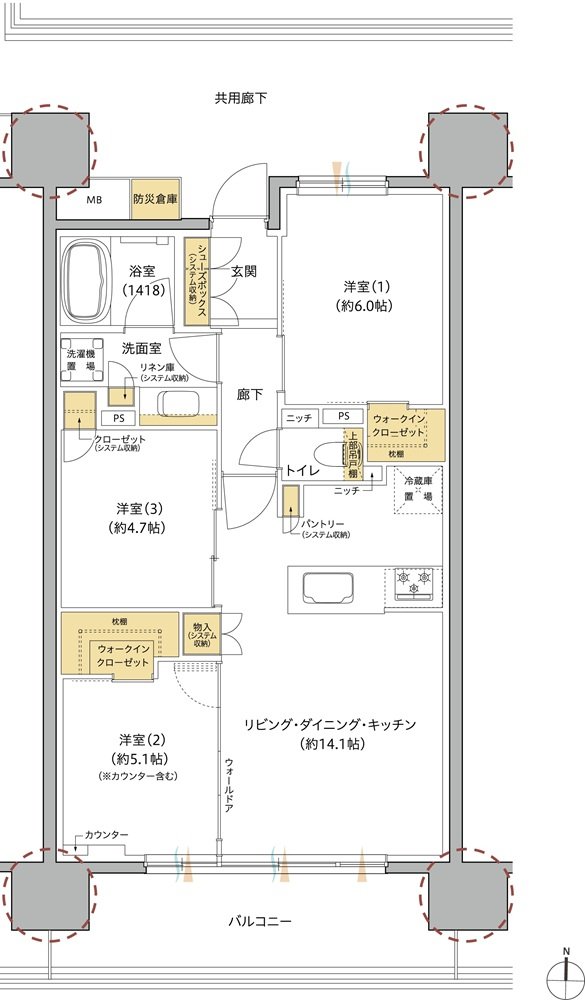 レ・ジェイド海老名 間取り SE type