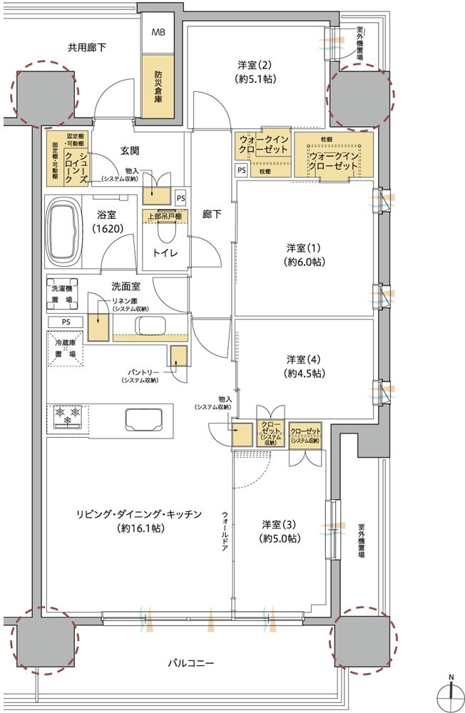 レ・ジェイド海老名 間取り SF type