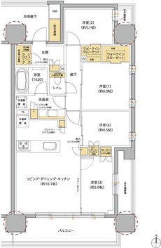 レ・ジェイド海老名 間取り SF type