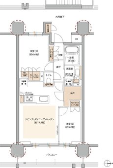 レ・ジェイド海老名 間取り ED type