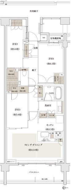 ザ・パークハウス 京都聖護院 間取り N type［BASIC PLAN］