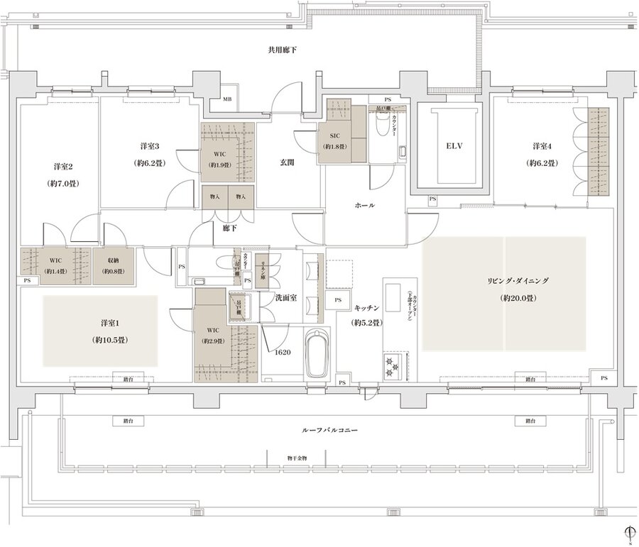 ザ・パークハウス 京都聖護院 間取り Ur type［スタンダードプラン］