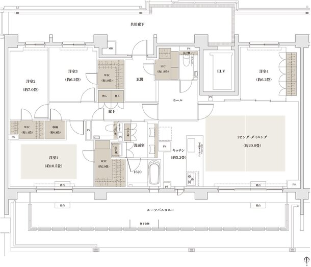 ザ・パークハウス 京都聖護院 間取り Ur type［スタンダードプラン］