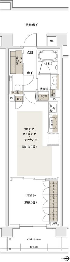 ザ・パークハウス 京都聖護院 間取り B type