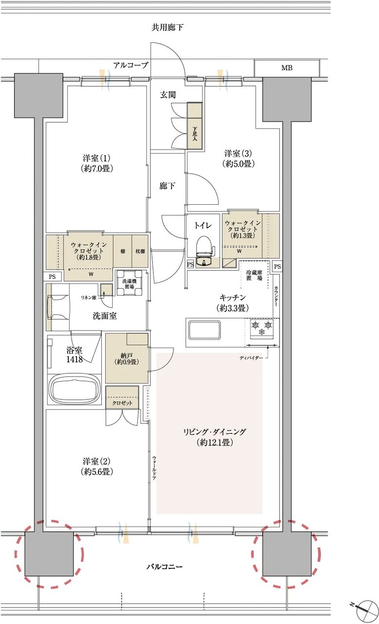 豊橋駅前MID GATE プロジェクト 間取り C TYPE