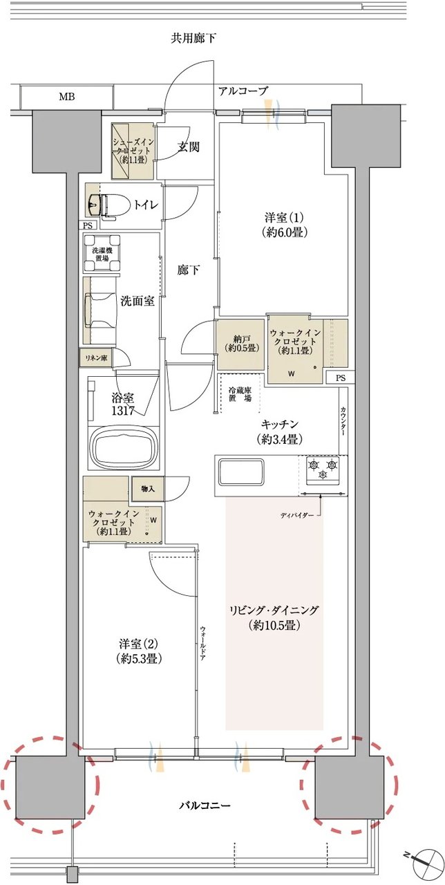 豊橋駅前MID GATE プロジェクト 間取り G TYPE