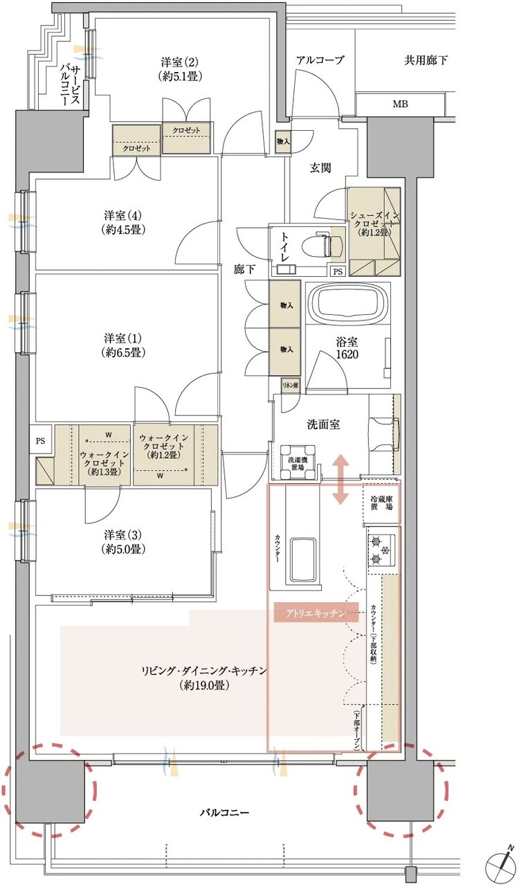 豊橋駅前MID GATE プロジェクト 間取り H TYPE
