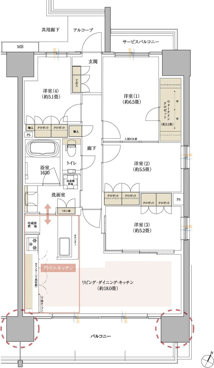 豊橋駅前MID GATE プロジェクト 間取り M TYPE