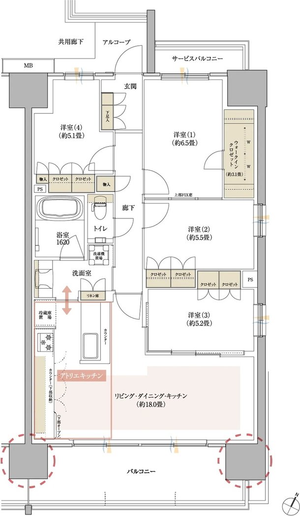 豊橋駅前MID GATE プロジェクト 間取り M TYPE