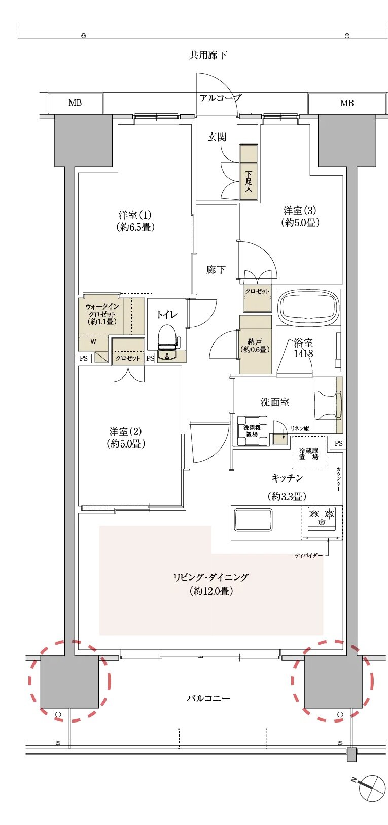 豊橋駅前MID GATE プロジェクト 間取り F TYPE