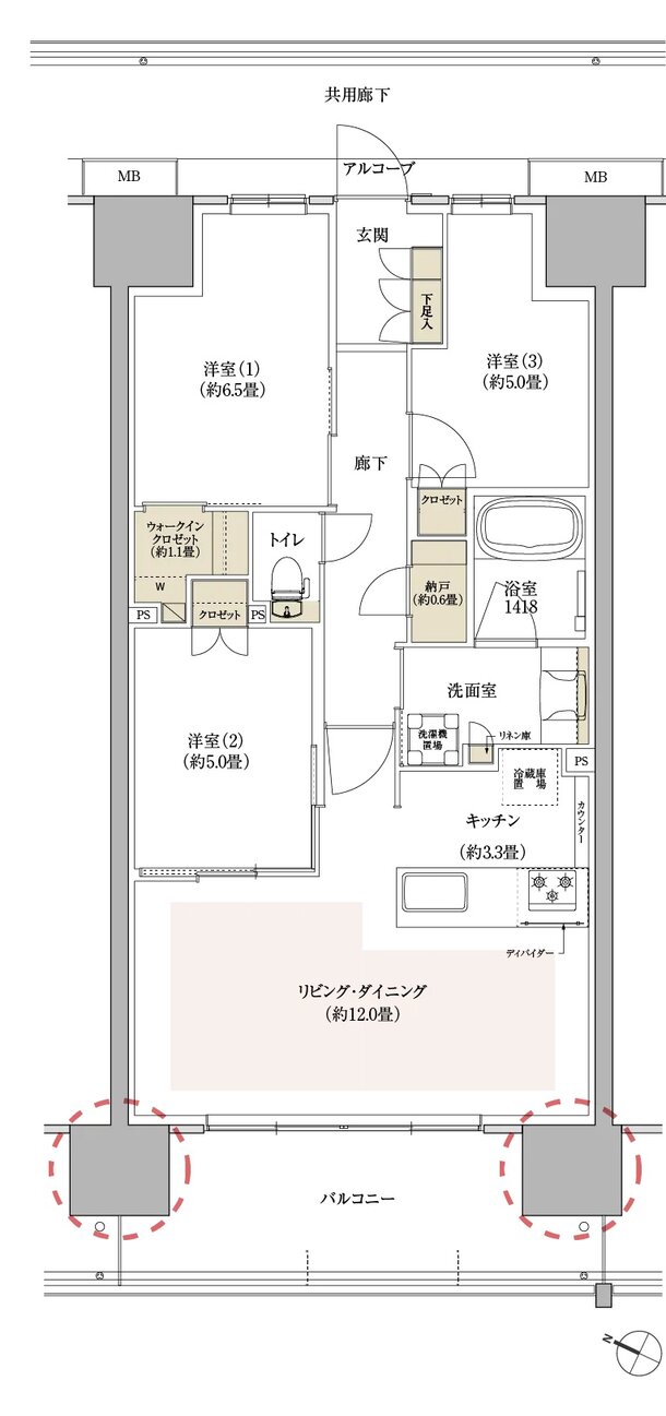 豊橋駅前MID GATE プロジェクト 間取り F TYPE