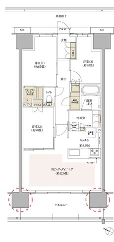 豊橋駅前MID GATE プロジェクト 間取り F TYPE