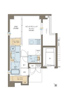 クレアホームズフラン博多祇園 間取り Cタイプ