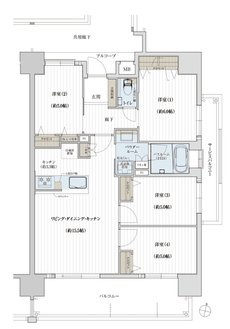 ソルプレサンス 嘉手納マスタースイート 間取り Gタイプ