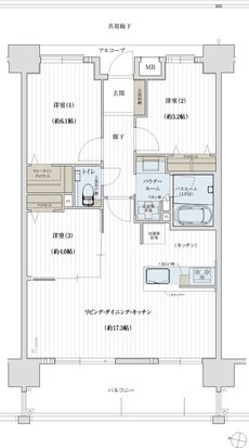 ソルプレサンス 嘉手納マスタースイート 間取り Cタイプ