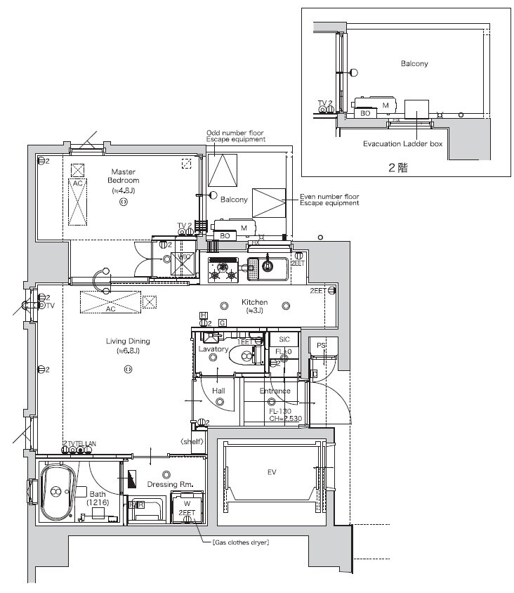 レ・シャトー泉崎 間取り AP type