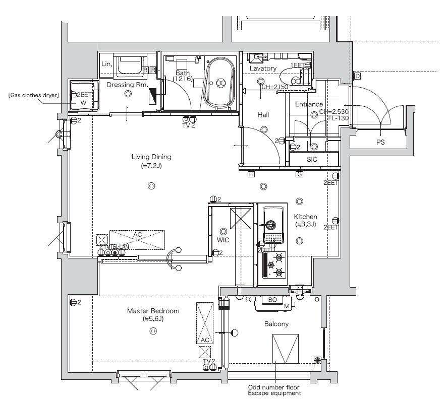 レ・シャトー泉崎 間取り BP type