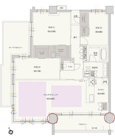 レーベン枚方 MARK HILLS 間取り Kr type