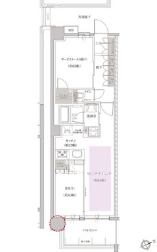 レーベン枚方 MARK HILLS 間取り F type