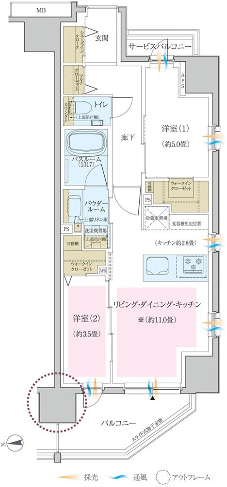 エクセレントシティ八王子 THE FRONT 間取り D type