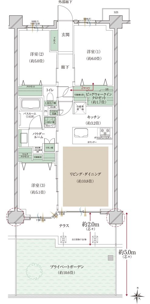 ヴェレーナ大宮櫛引町 間取り Dg TYPE