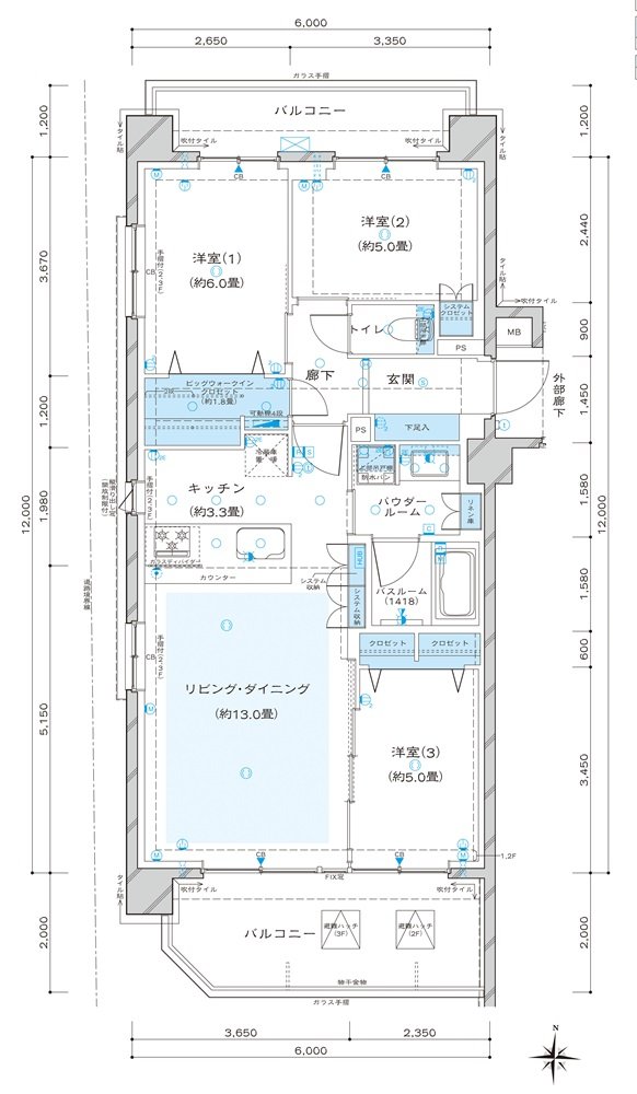 ヴェレーナ大宮櫛引町 間取り A TYPE【先着順住戸】