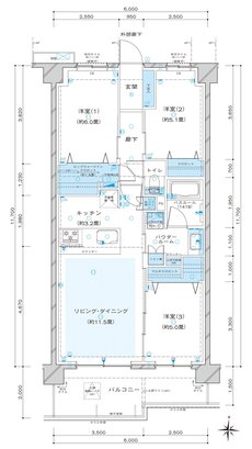 ヴェレーナ大宮櫛引町 間取り J1 TYPE【先着順住戸】