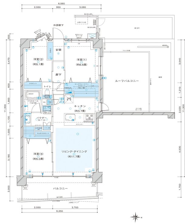ヴェレーナ大宮櫛引町 間取り Tr TYPE【第2期1次予告住戸】