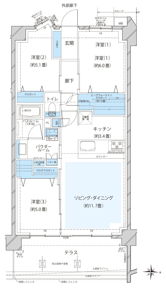 ヴェレーナ大宮櫛引町 間取り It TYPE(先着順住戸)