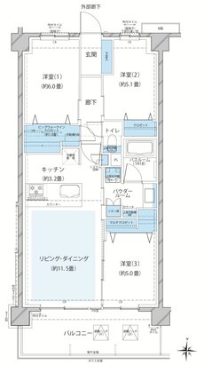 ヴェレーナ大宮櫛引町 間取り B TYPE(第2期1次先着住戸)