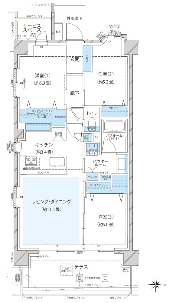 ヴェレーナ大宮櫛引町 間取り Gt TYPE(第2期1次先着住戸)