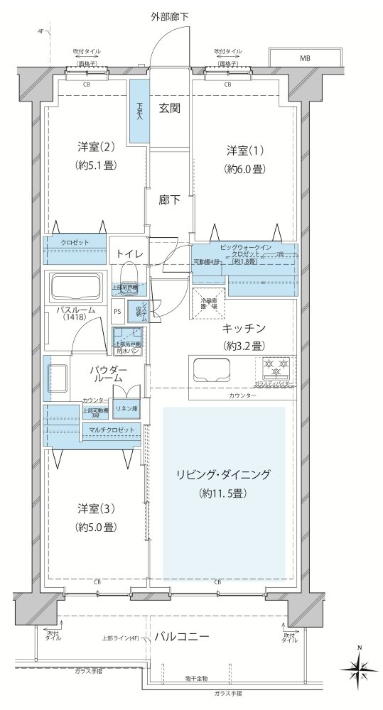 ヴェレーナ大宮櫛引町 間取り K TYPE(第2期2次予告住戸)