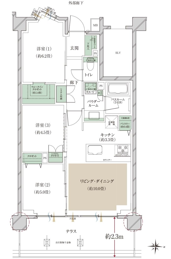 ヴェレーナ大宮櫛引町 間取り Ht TYPE(先着順住戸)