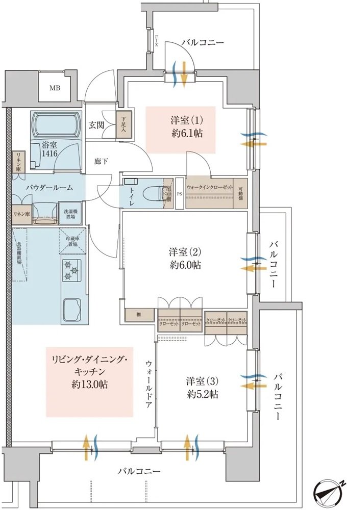 セルアージュ横濱和田町 間取り A type