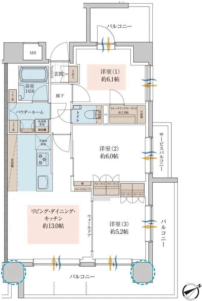 セルアージュ横濱和田町 間取り A type