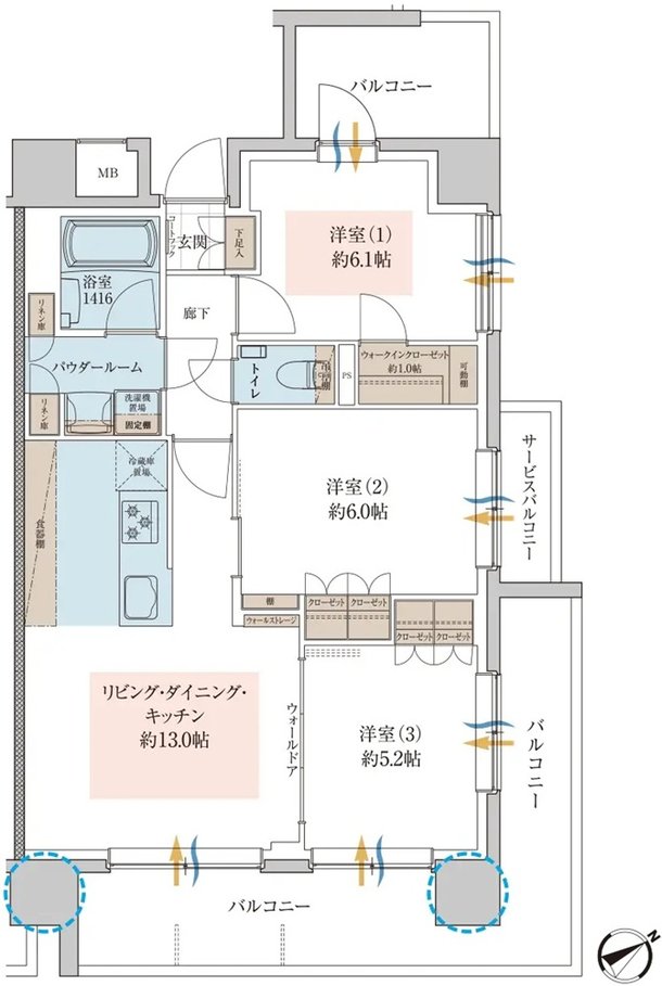 セルアージュ横濱和田町 間取り A type