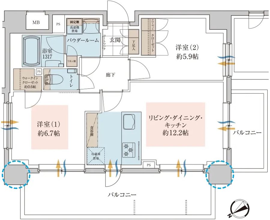 セルアージュ横濱和田町 間取り D type