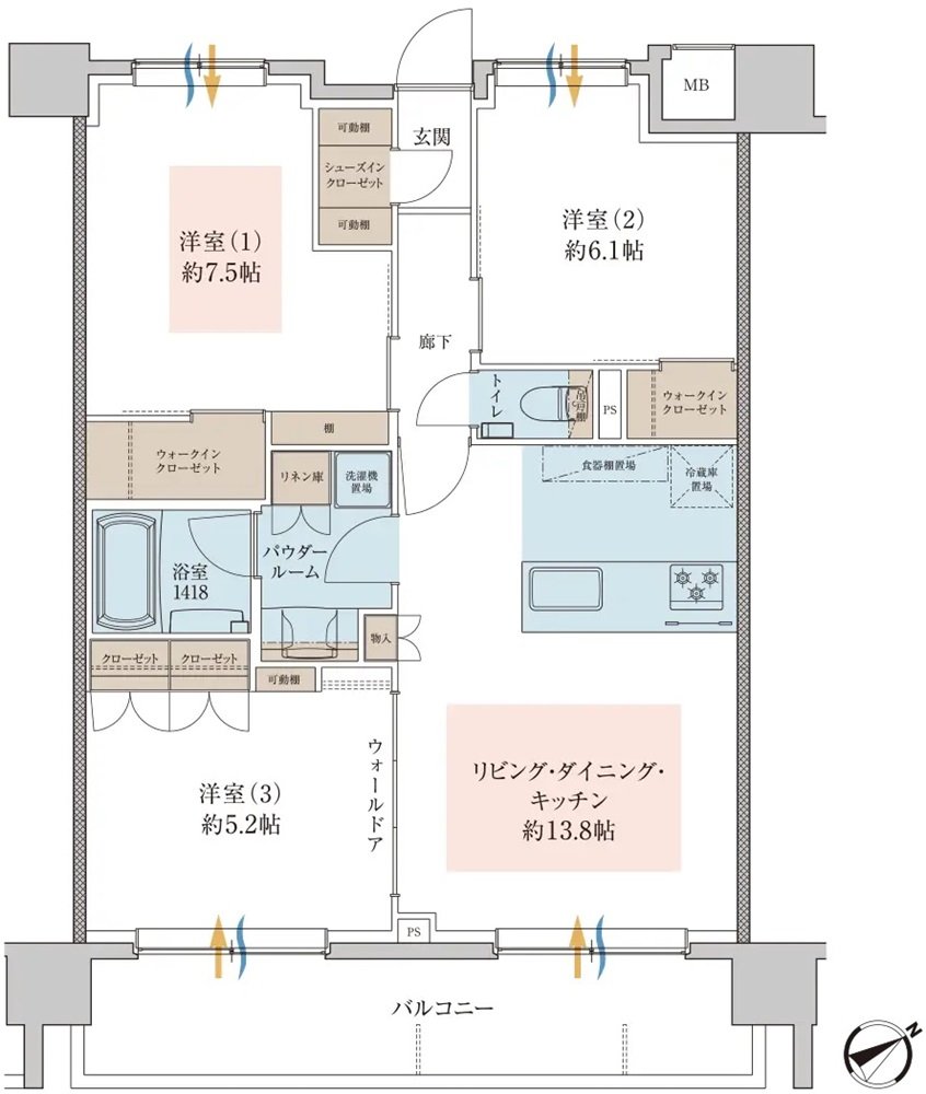 セルアージュ横濱和田町 間取り E type
