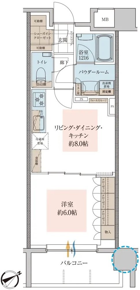 セルアージュ横濱和田町 間取り B type
