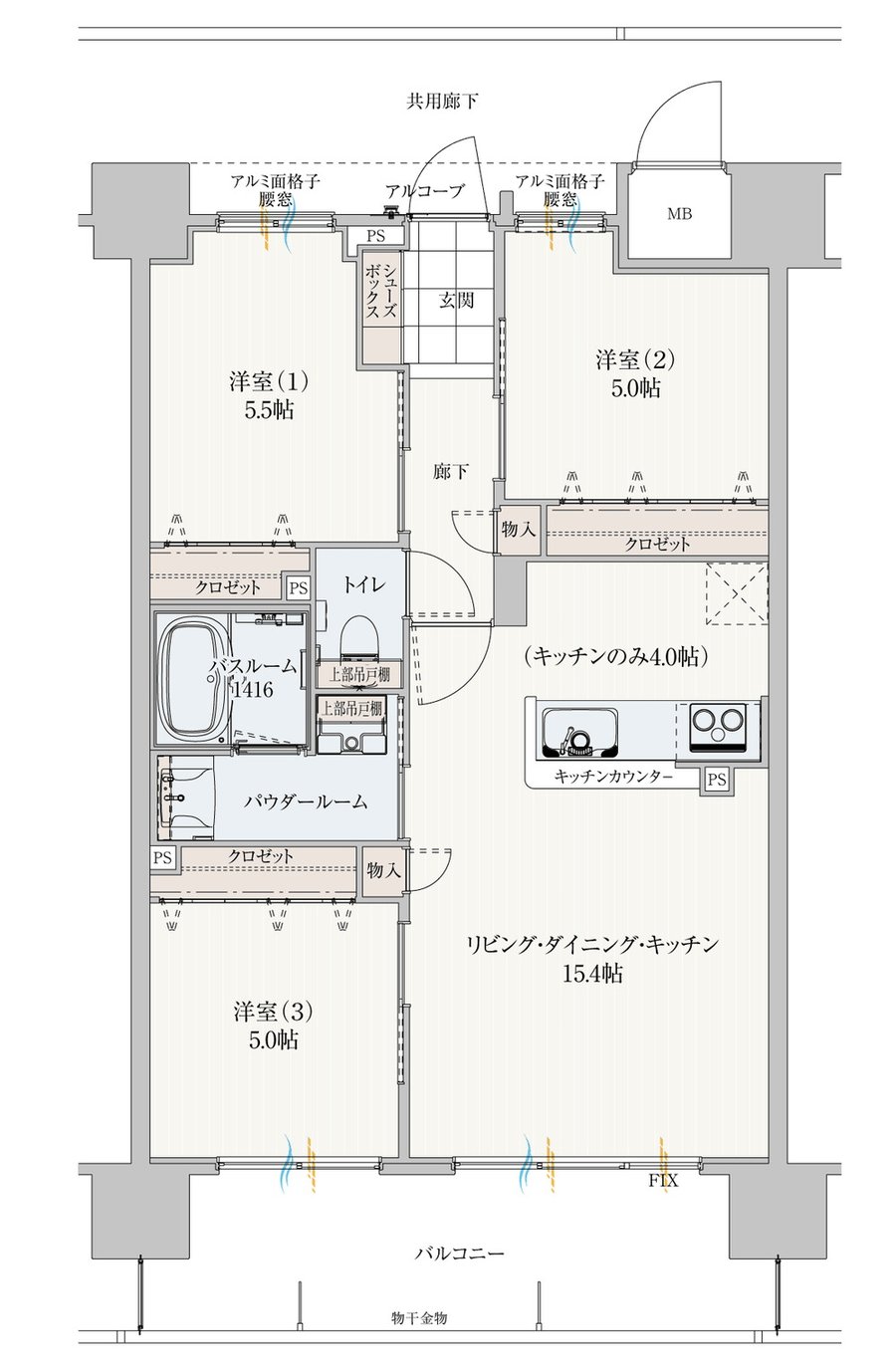 アルファステイツ西嫁島 間取り B TYPE