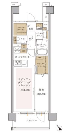 エクセレントシティ幕張 THE GRAN 間取り F type