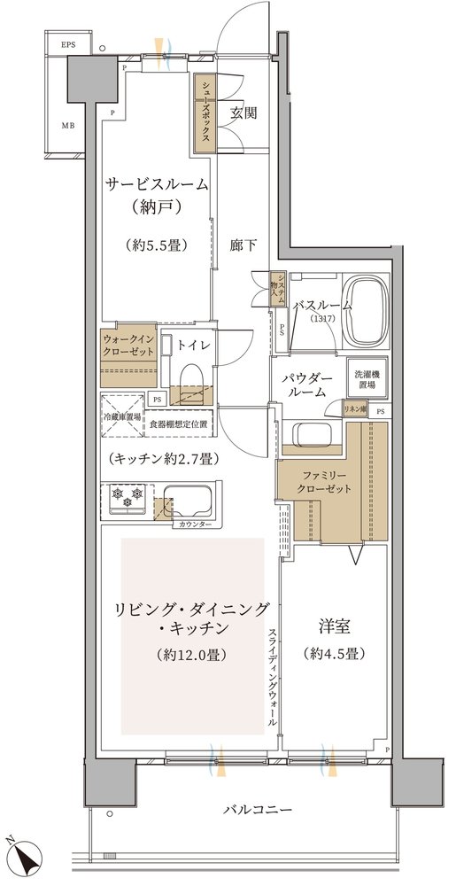 エクセレントシティ幕張 THE GRAN 間取り G type