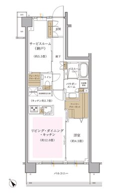 エクセレントシティ幕張 THE GRAN 間取り G type