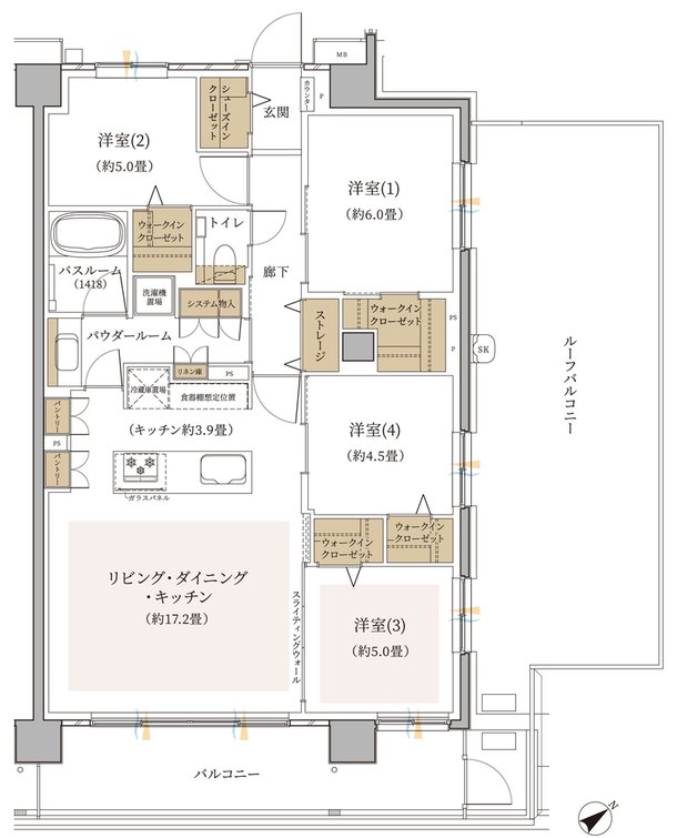 エクセレントシティ幕張 THE GRAN 間取り S1r type