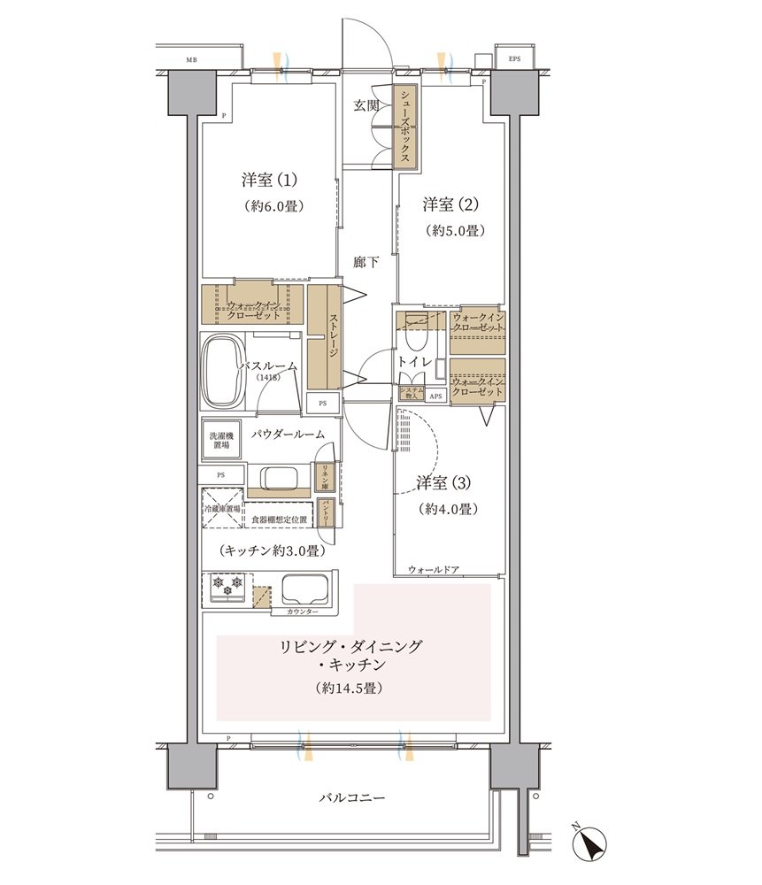 エクセレントシティ幕張 THE GRAN 間取り I1 type