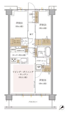 エクセレントシティ幕張 THE GRAN 間取り B1 type