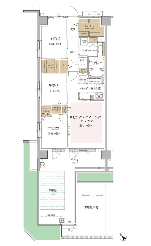 エクセレントシティ幕張 THE GRAN 間取り Rg type
