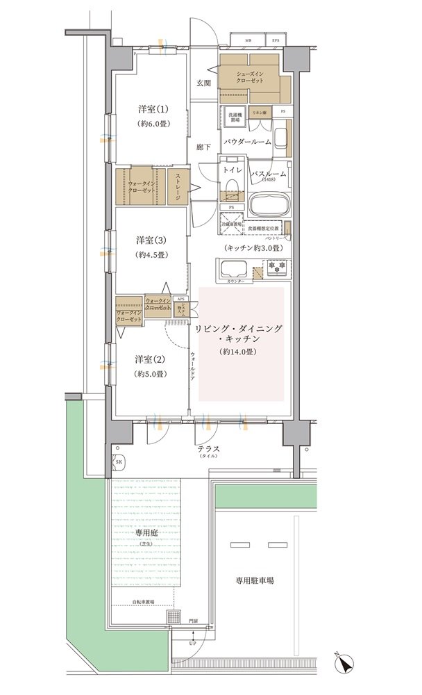 エクセレントシティ幕張 THE GRAN 間取り Rg type