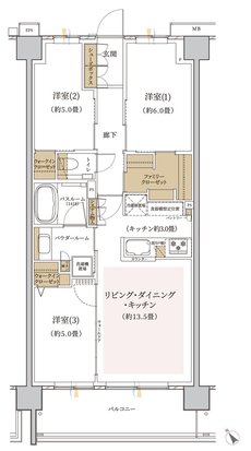 エクセレントシティ幕張 THE GRAN 間取り J1 type